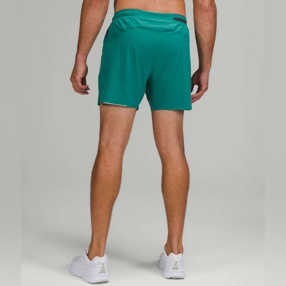 Lululemon Surge Short 6" Teal Lagoon Green Men’s Running Shorts Size M - Picture 4 of 14